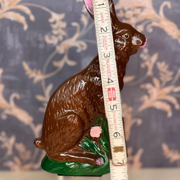 Vintage Estate Faux Chocolate Easter Bunny Figurine - Picture 6 of 8
